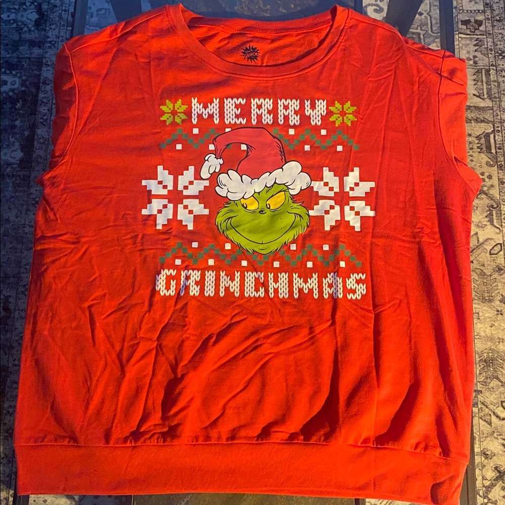 New Dr. Seuss The Grinch Red Christmas Sweatshirt